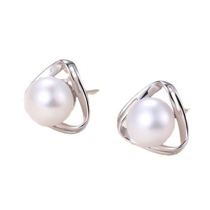 Boucles d'oreilles en perle d'eau argent 925 en 4 coloris