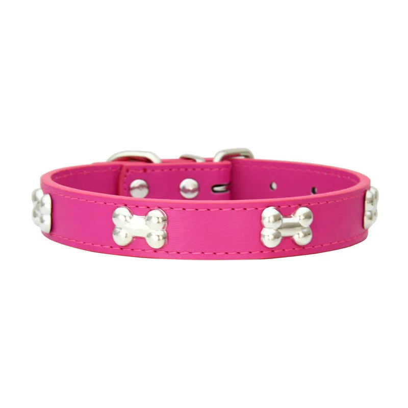 Collier pour chien avec motif os